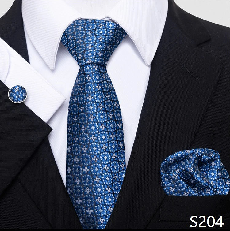Tie For Men Blue Gold 65 Colors Sale Wedding Present Tie Pocket Squares Set Necktie Suit Accessories Fit Group Holiday Party