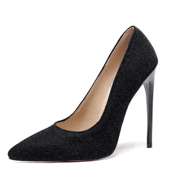 Big Size 47 Women's Stilettos Dress Shoes 4inches Heels Thin Heel Female Pumps Dancer Slip on High-heeled Show Shoes