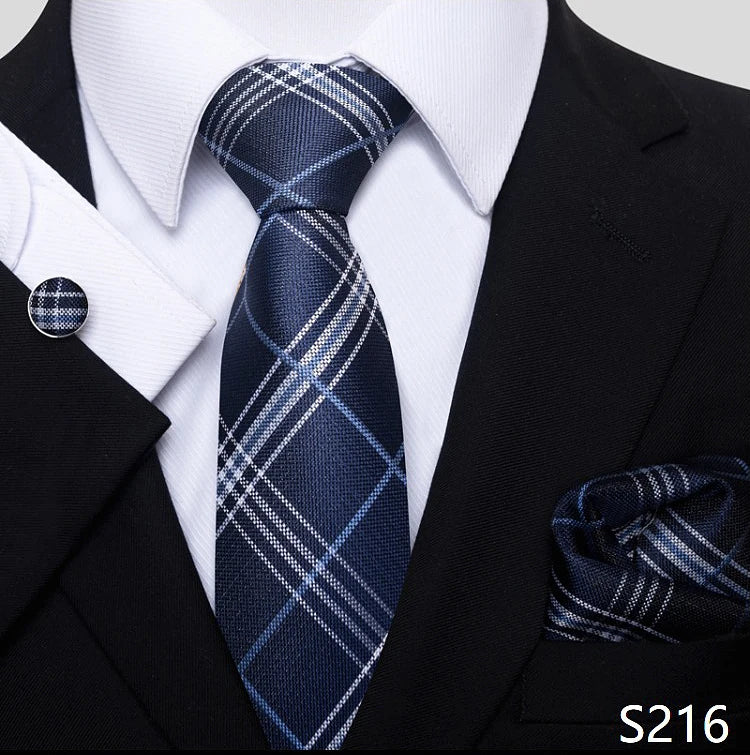 Tie For Men Blue Gold 65 Colors Sale Wedding Present Tie Pocket Squares Set Necktie Suit Accessories Fit Group Holiday Party