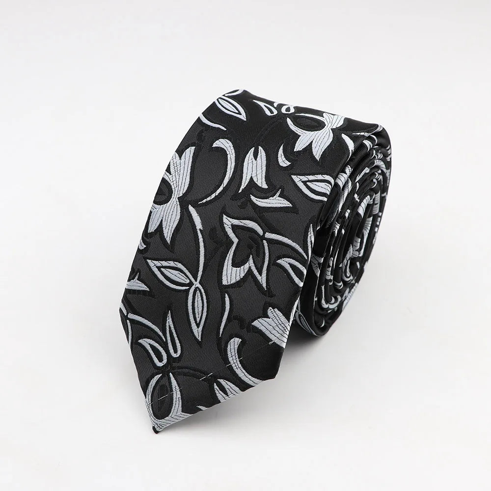 Tie For Men Classic Business Paisley Floral Stripe Plaid Dots 6cm Jacquard Necktie Accessories Daily Wear Cravat Wedding Dress