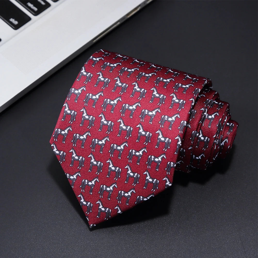 New men's fashion print tie Hand-made 8cm silk necktie Paisley floral geometric Neck Tie for business party wedding gift