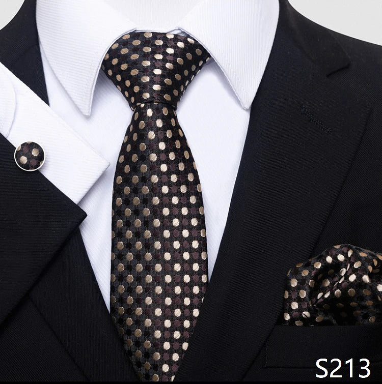 Tie For Men Blue Gold 65 Colors Sale Wedding Present Tie Pocket Squares Set Necktie Suit Accessories Fit Group Holiday Party