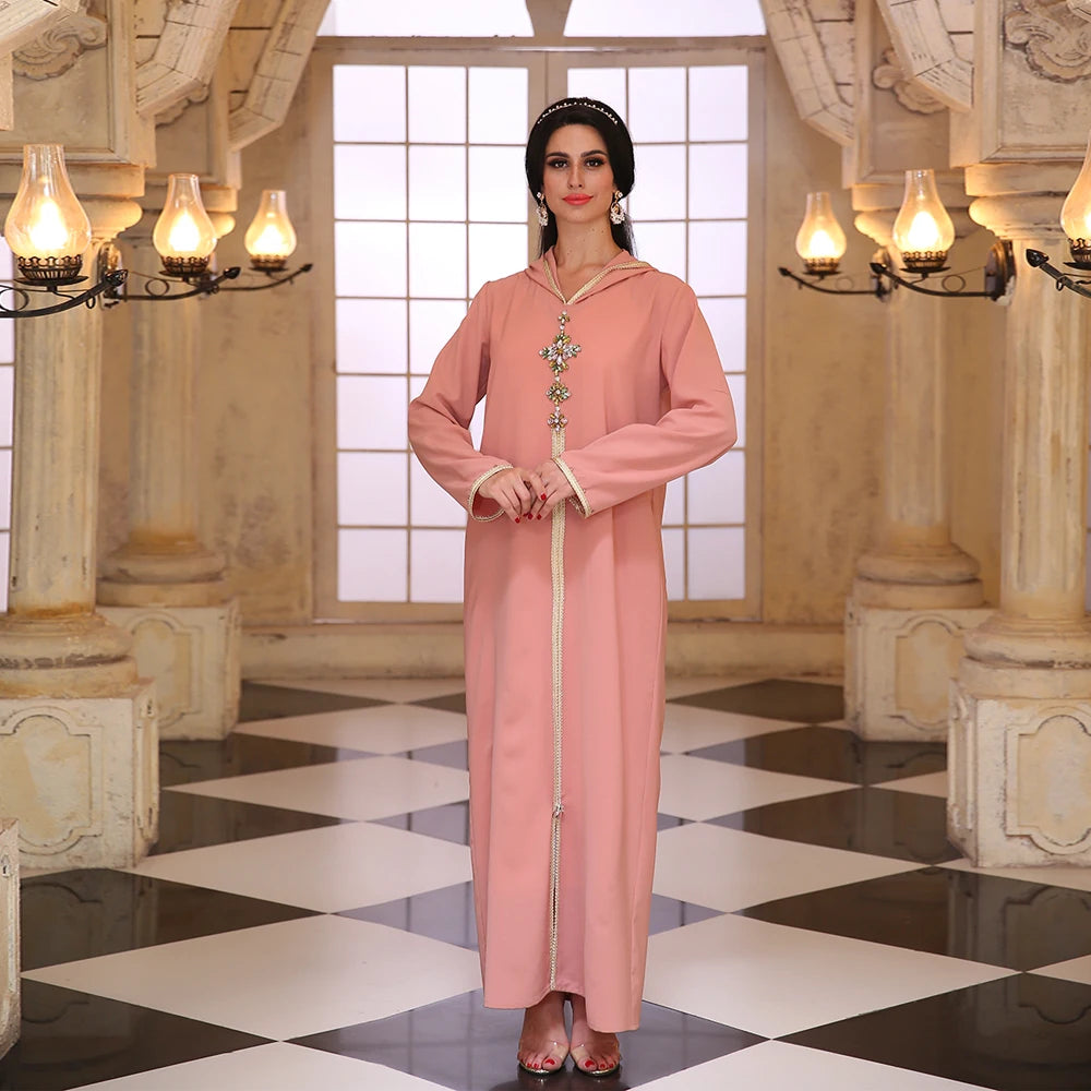 Ramadan Eid Pink Kebaya Abaya Dubai Turkey Islam Muslim Prayer Dress Abayas For Women Niqab Kaftan Robe Femme Musulmane Caftan