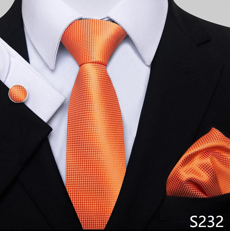 Tie For Men Blue Gold 65 Colors Sale Wedding Present Tie Pocket Squares Set Necktie Suit Accessories Fit Group Holiday Party