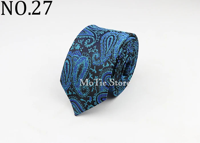 Tie For Men Classic Business Paisley Floral Stripe Plaid Dots 6cm Jacquard Necktie Accessories Daily Wear Cravat Wedding Dress
