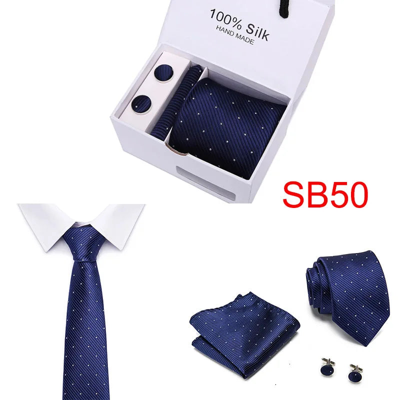 High Quality Silk Ties for Men 145cm Long Fashion Red Necktie 7.5cm Wide Formal Plaid Men's Tie  Drop Shipping