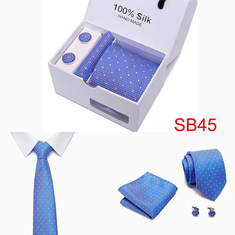High Quality Silk Ties for Men 145cm Long Fashion Red Necktie 7.5cm Wide Formal Plaid Men's Tie  Drop Shipping