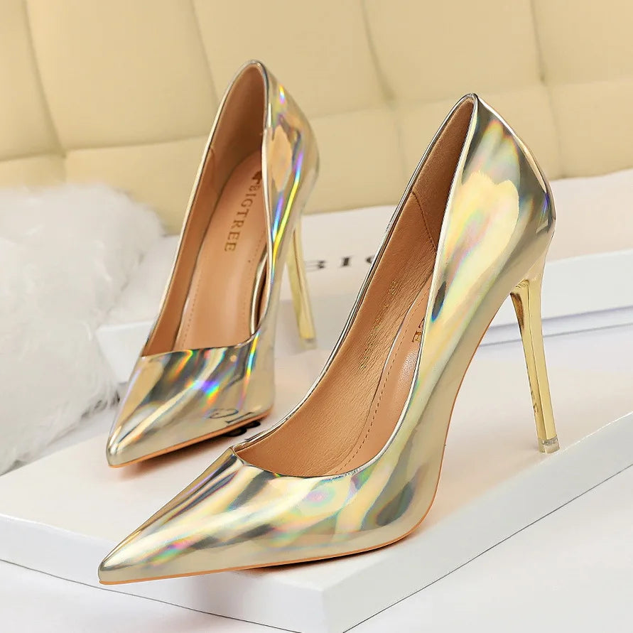 1829-2 High Quality High Heels Shoes for Women Size 34-43 4 Inches Spike Heel Pointed Toe Ladies Heel Shoes Pumps Women Shoes