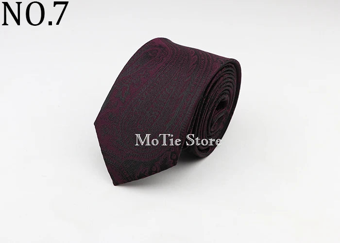 Tie For Men Classic Business Paisley Floral Stripe Plaid Dots 6cm Jacquard Necktie Accessories Daily Wear Cravat Wedding Dress