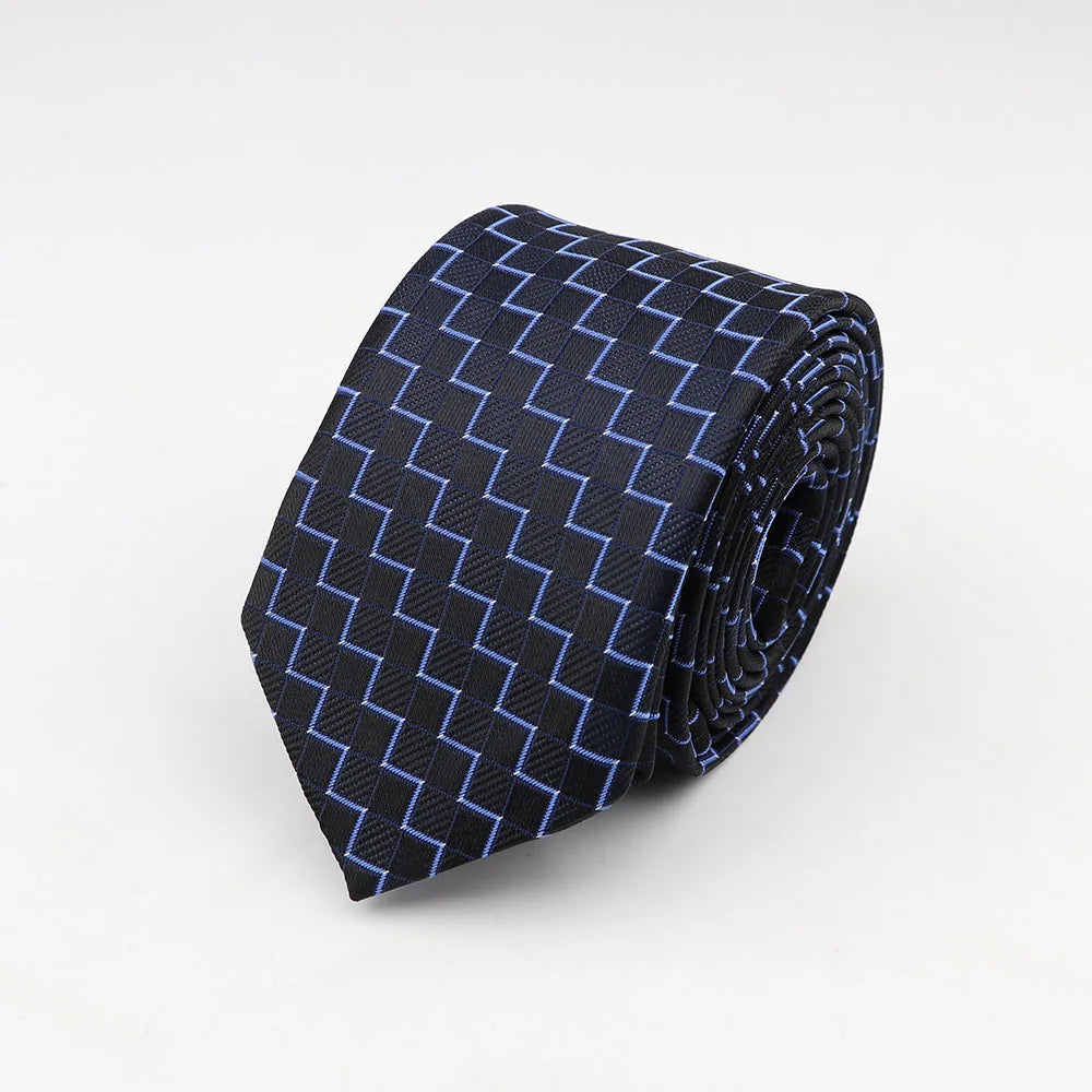 Tie For Men Classic Business Paisley Floral Stripe Plaid Dots 6cm Jacquard Necktie Accessories Daily Wear Cravat Wedding Dress