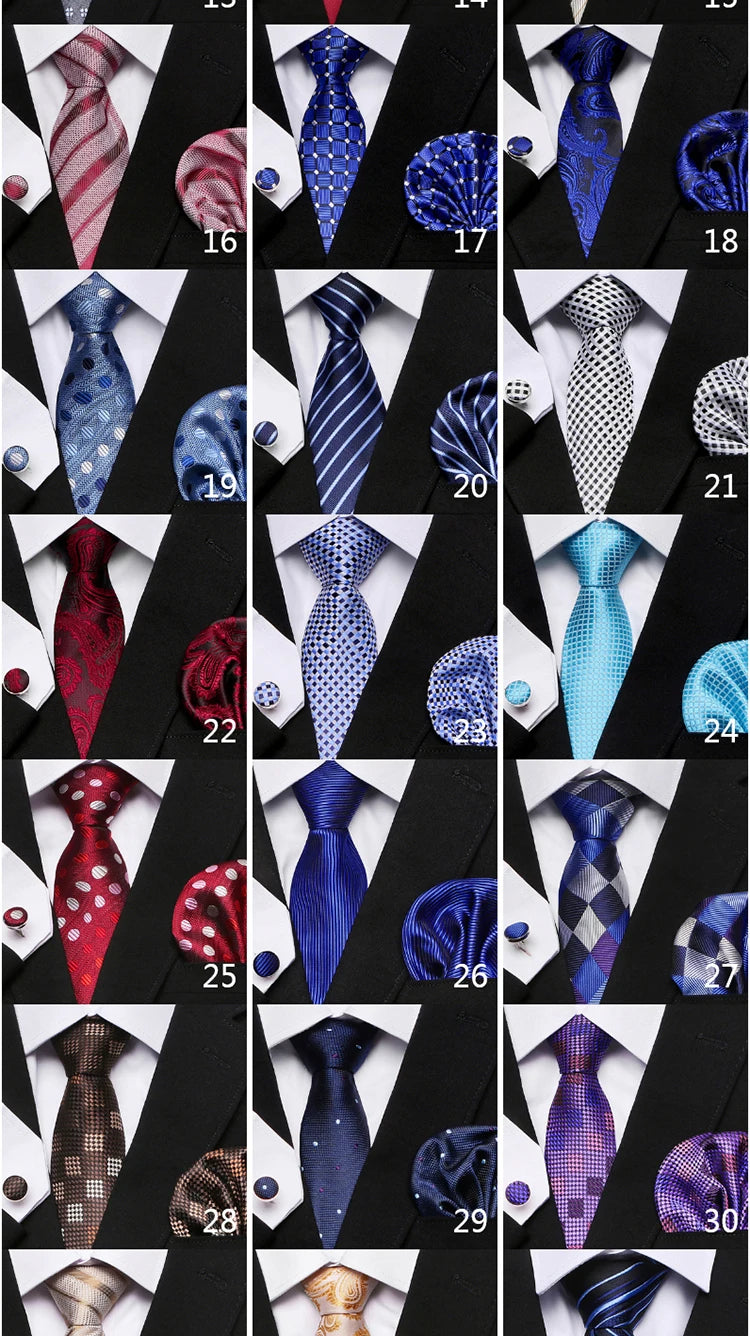 Tie For Men Blue Gold 65 Colors Sale Wedding Present Tie Pocket Squares Set Necktie Suit Accessories Fit Group Holiday Party
