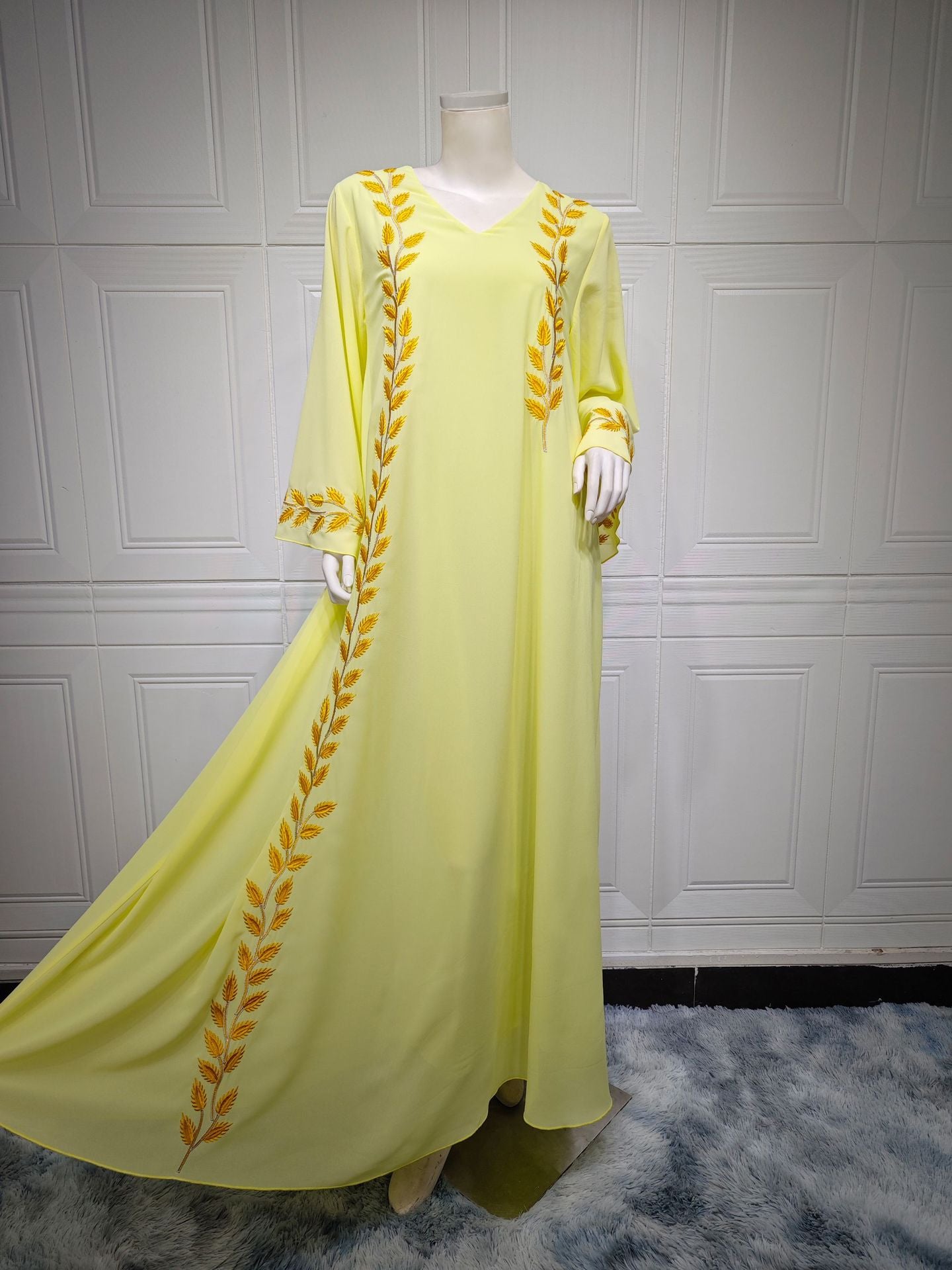 Eid Muslim Abaya for Women Embroidery Dress with Scarf 2 Piece Set Dubai Arab Long Robe Morocco Abayas Kaftan Headscarf Gorgeous