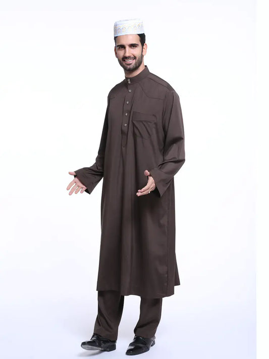 Men's Arabic Thobe - Hui Style Traditional Robe