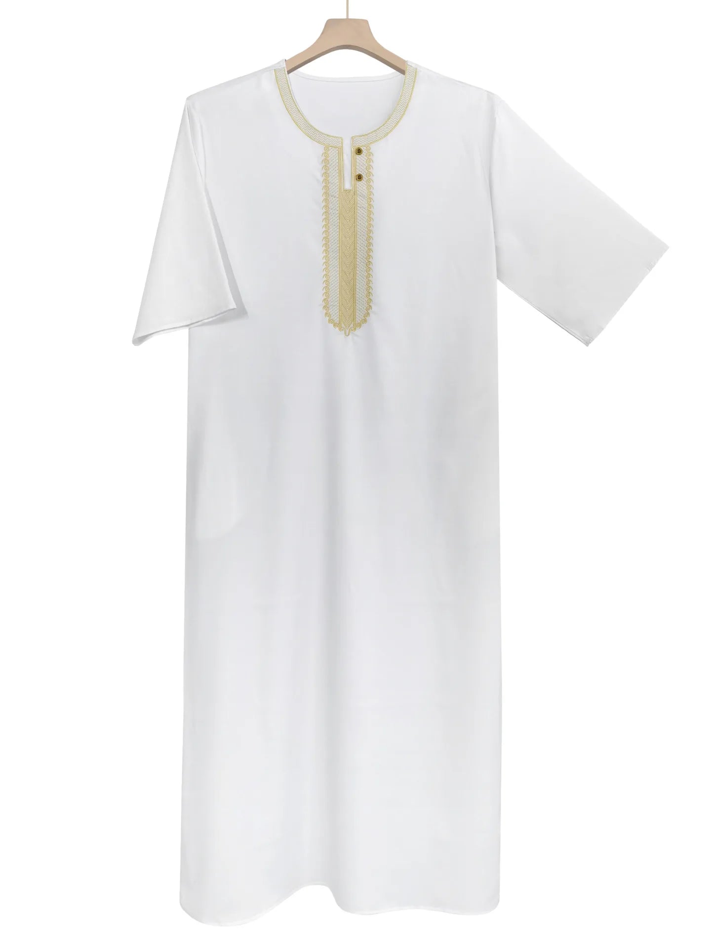 2026 New Men's Muslim Thobe Mid Long Sleeve Arab Ethnic Retro Vintage Loose Fit Islamic Robe Abaya Dubai Saudi Ramadan Eid