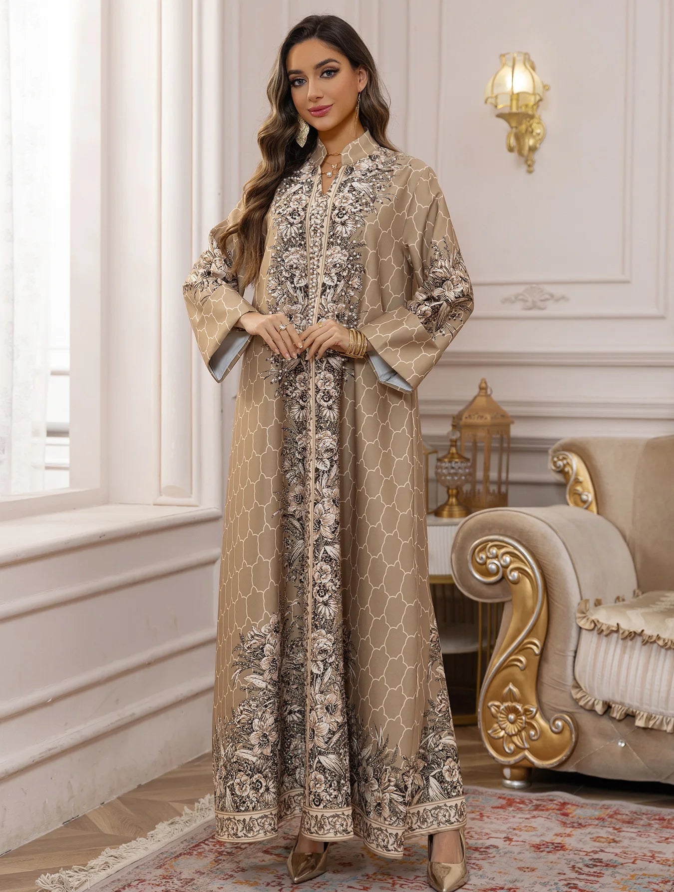 Muslim Dress Women Abaya Eid Diamond Party Dresses Arab Long Robe Print Abayas Dubai Morocco Kaftan Islam Jalabiya Vestidos 2026