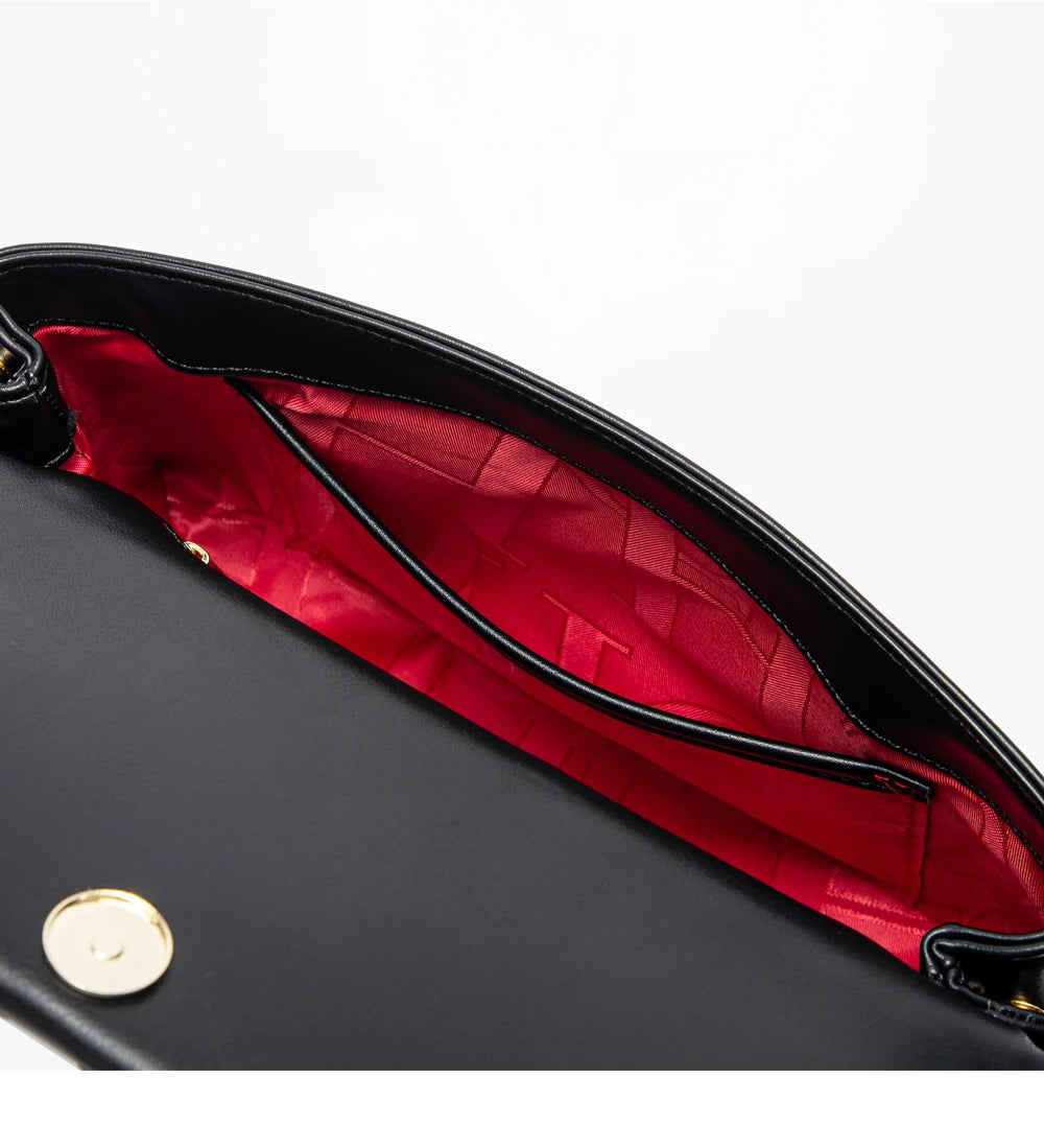 Unique Fashion Printed Women's Handbag Metal Accessories Solid Color Elegant Simplicity Women's Shoulder Bag