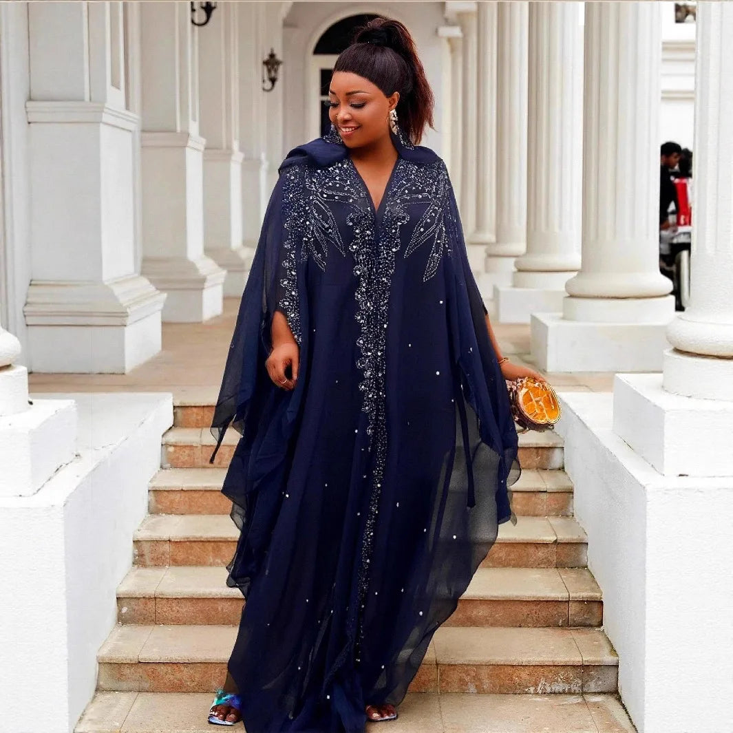 Abayas For Women Dubai Luxury 2025 African Muslim Fashion Dress Caftan Marocain Evening Party Dresses Boubou Robe Djellaba Femme