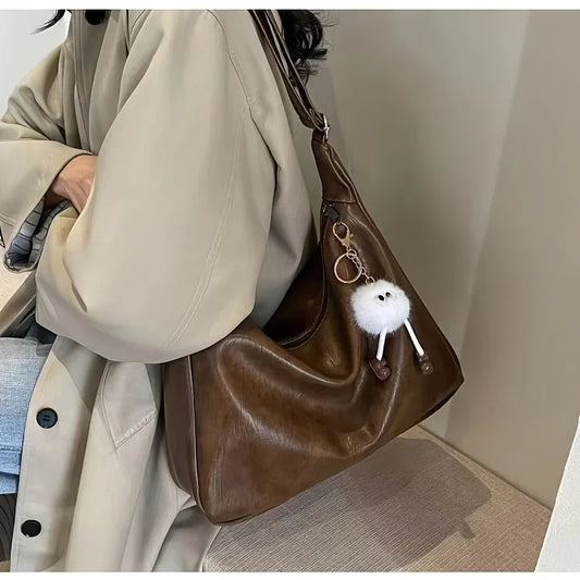 Large-capacity handbag, retro crossbody bag - elegant handbag, new tote bag, versatile crossbody bag