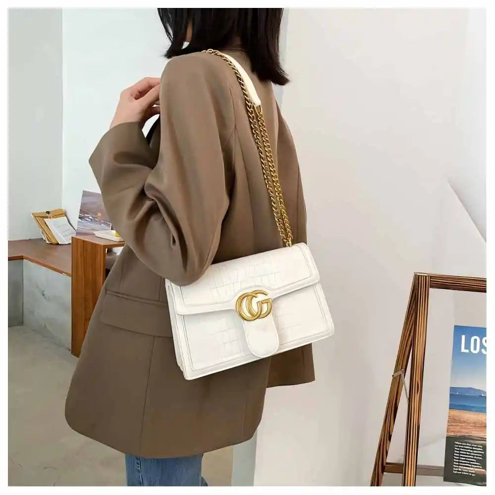 New Fashion Women's Handbag Large Capacity Extremely Simple Shoulder Bag Lightweight Handbag Luxury Commuter Bag