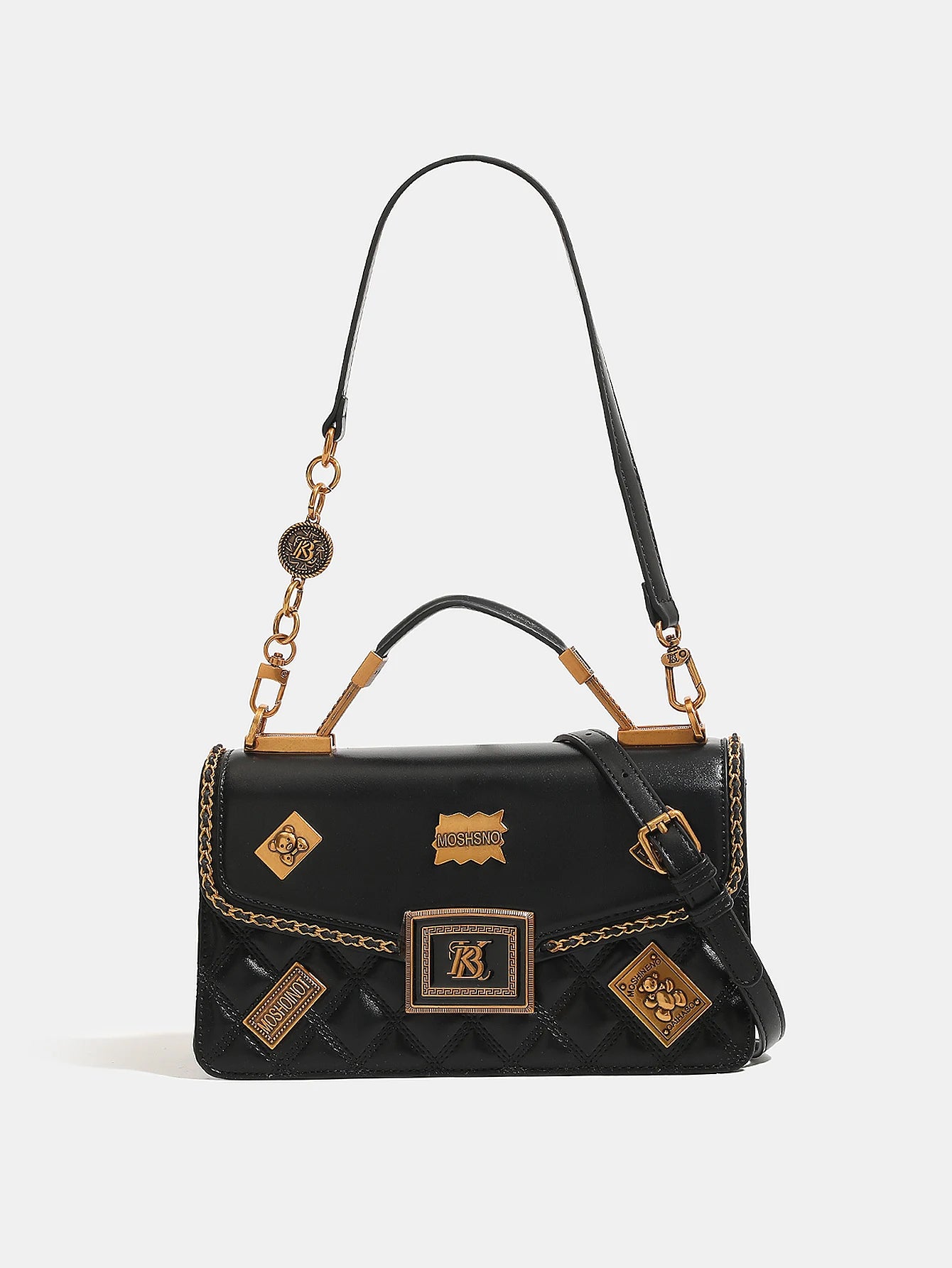 2026 fashionable new luxury high-grade handbag fashionable handbag temperament western embroidery design heavy hardware badge ha