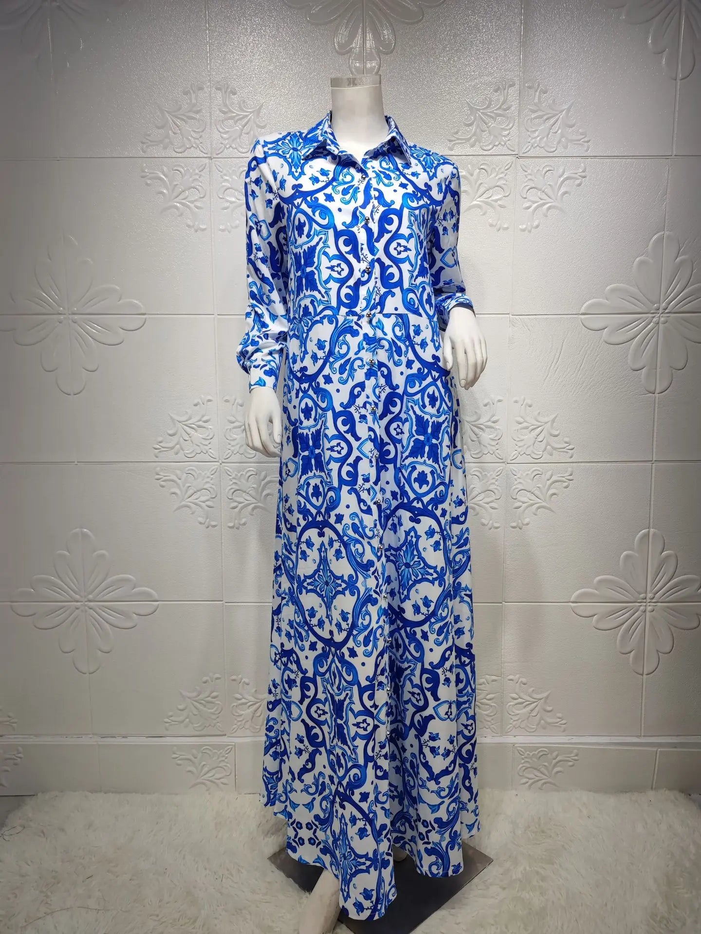 Saudi Long Dresses For Women Floral Abaya Muslim Arabic Wear Long Shirt  Summer Elegance Robe Girl's Clothing