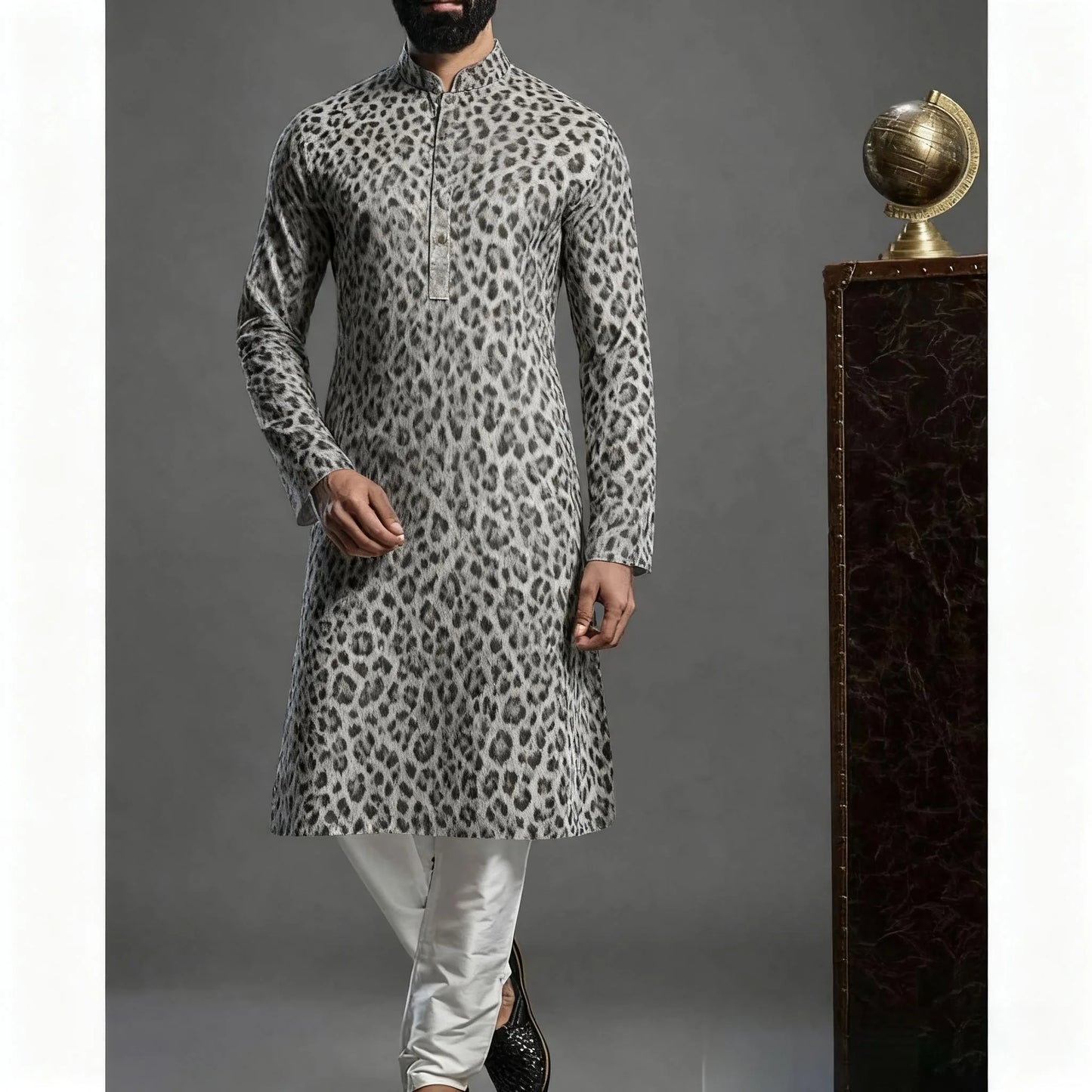 Men Islamic Arabian Patchwork Striped Embroidery Eid Muslim Long Robe Jubba Casual Loose  Muslim Dress Men Abayas