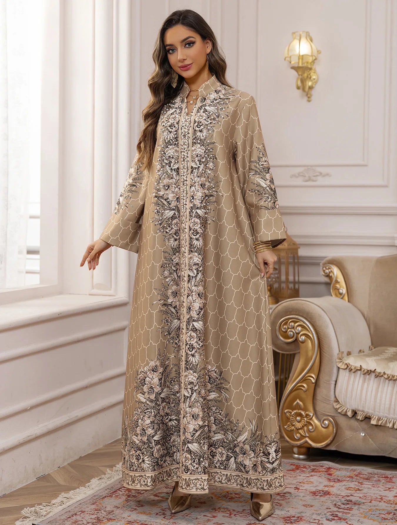 Muslim Dress Women Abaya Eid Diamond Party Dresses Arab Long Robe Print Abayas Dubai Morocco Kaftan Islam Jalabiya Vestidos 2026