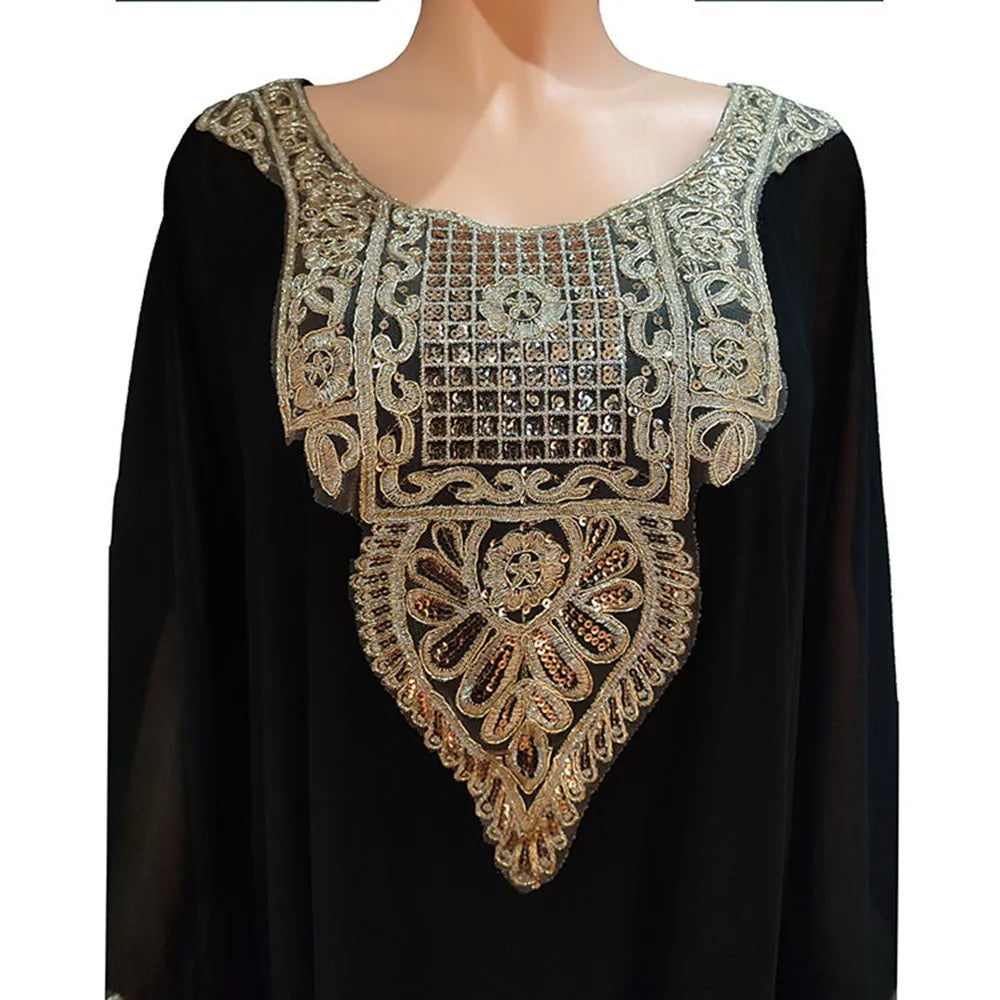 Ramadan Muslim Kaftan Abaya Dress Women Dubai Elegant Gowns Outfits African Chiffon Maxi Dress Boubou Robe Djellaba Femme