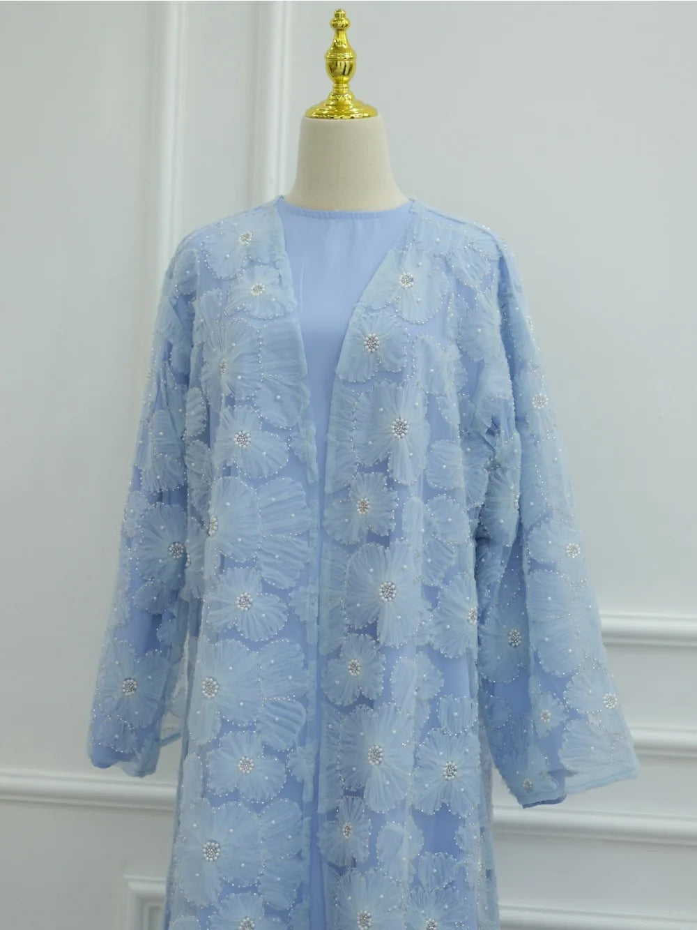 Eid Women Abaya Muslim Cardigan Dress Beading Flower Jalabiya Ramadan Vestidos Largos Islam Arab Long Robe Morocco Kaftan 2026