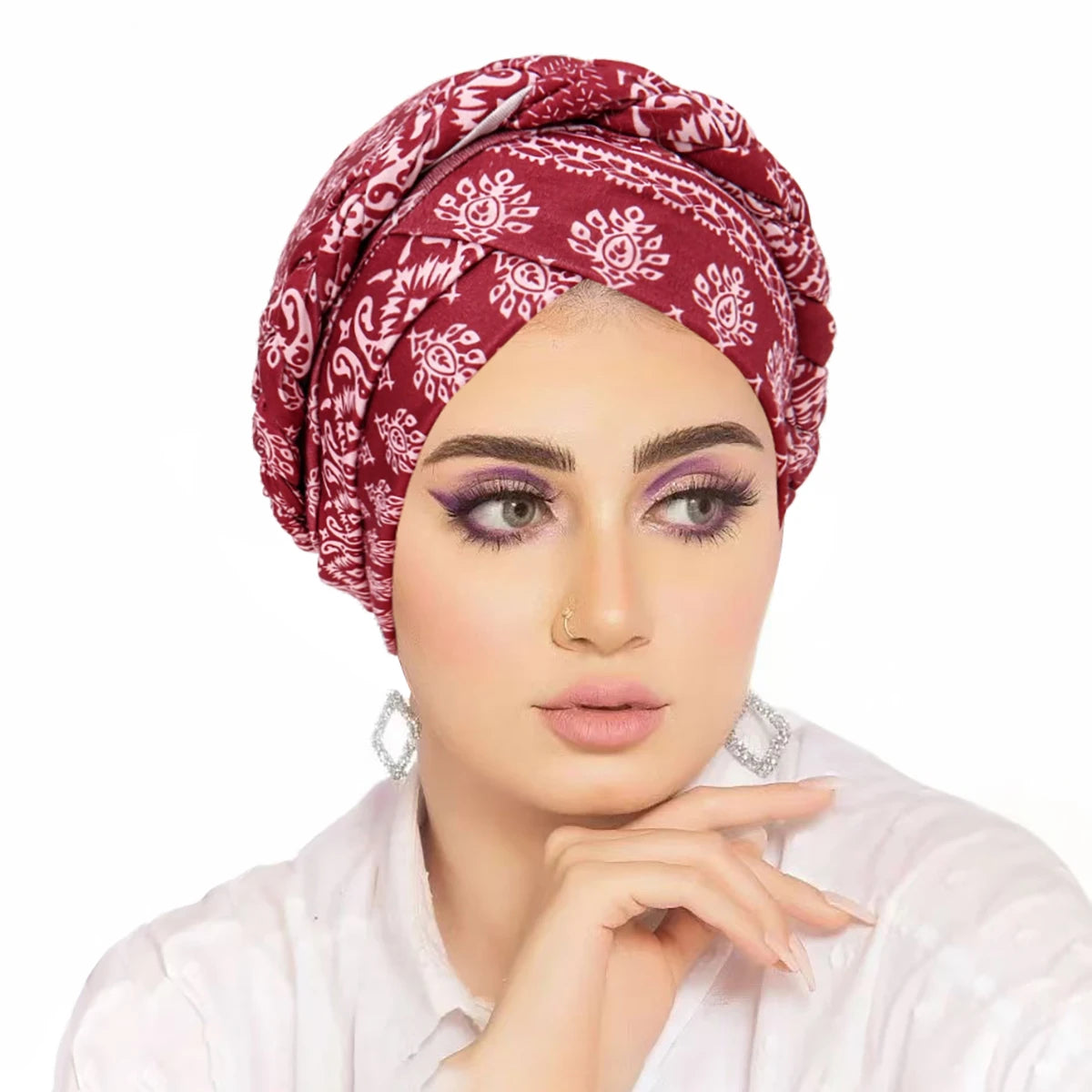 New Headscarf for Muslim Women Trendy Print Turban Bonnet Hijab Caps Inner Hijabs Femme Musulman Arab Wrap Turbantes