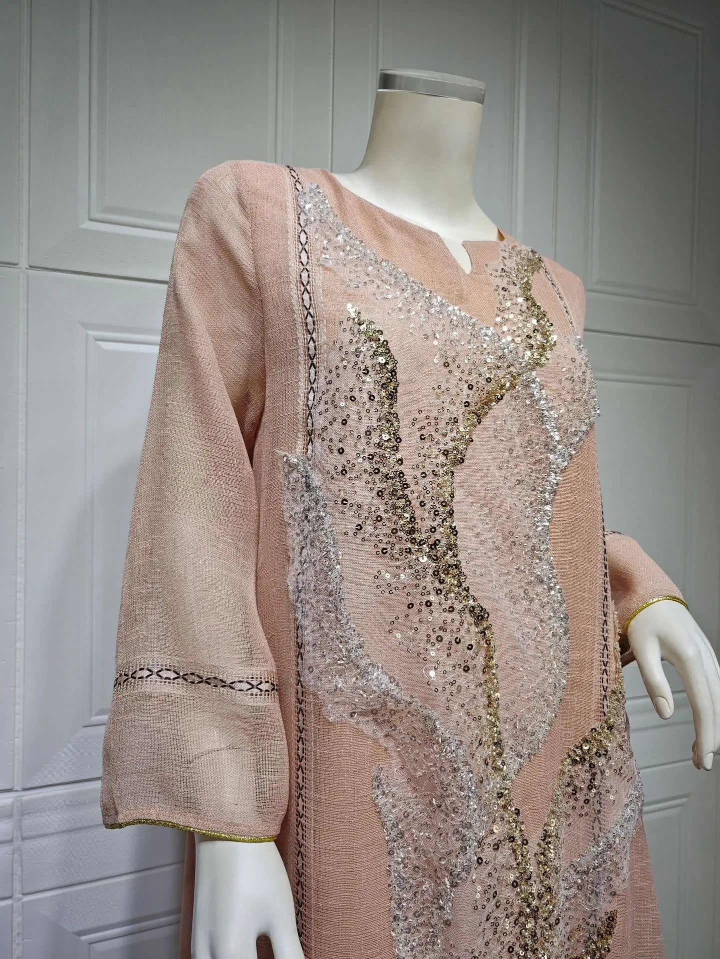 Uni Abaya Dubai Luxury Evening Dress Woman For Party Prom Modest Fashion Mesh Sequins Embroidery New in Dresses 2025