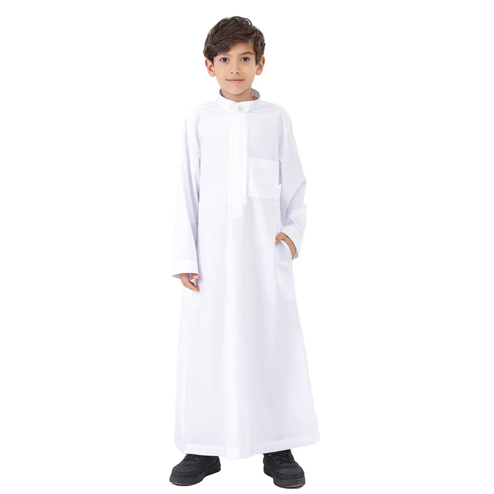 Muslim Kids Boys Jubba Thobe Robe Turkey Arabic Islam Dubai Abayas For Prayer Clothes Djellaba Robe Musulmane Hombre