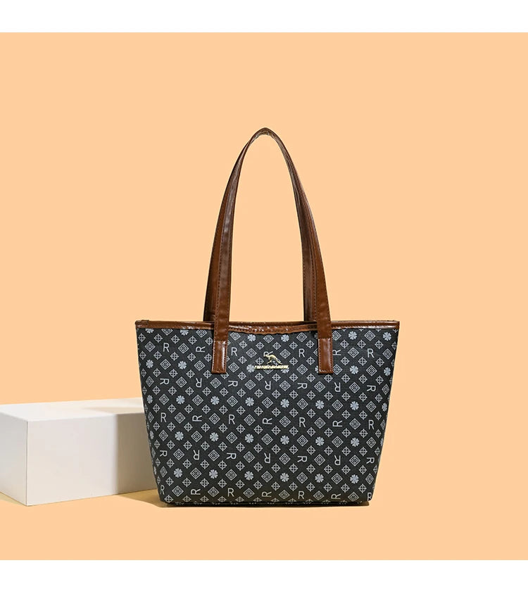 New women's cross-border fashion handbag, large-capacity shoulder bag, versatile and classic tote for commuting