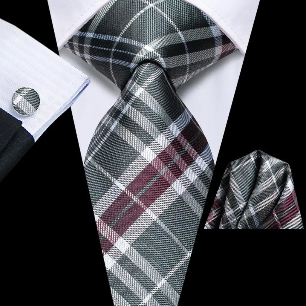 Hi-Tie Teal Green Floral Mens Fashion Necktie Handkerchief Cufflinks for Tuxedo Accessory Classic Silk Luxury Tie for Man Gift