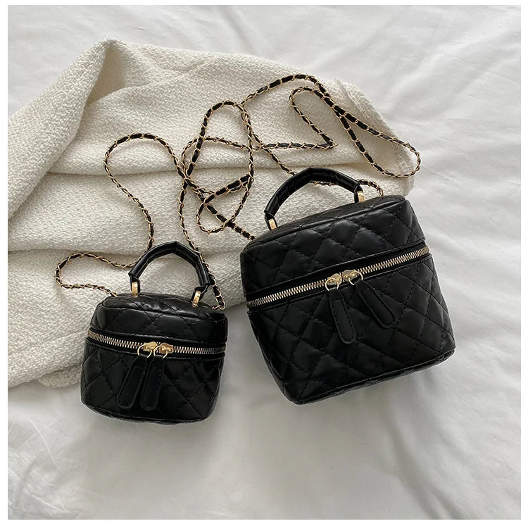Trendy  Buet Handbag Women's Crossbody Bag Luxury Feel Small  Design Handbag Soft PU Leather Zipper Closure Casual