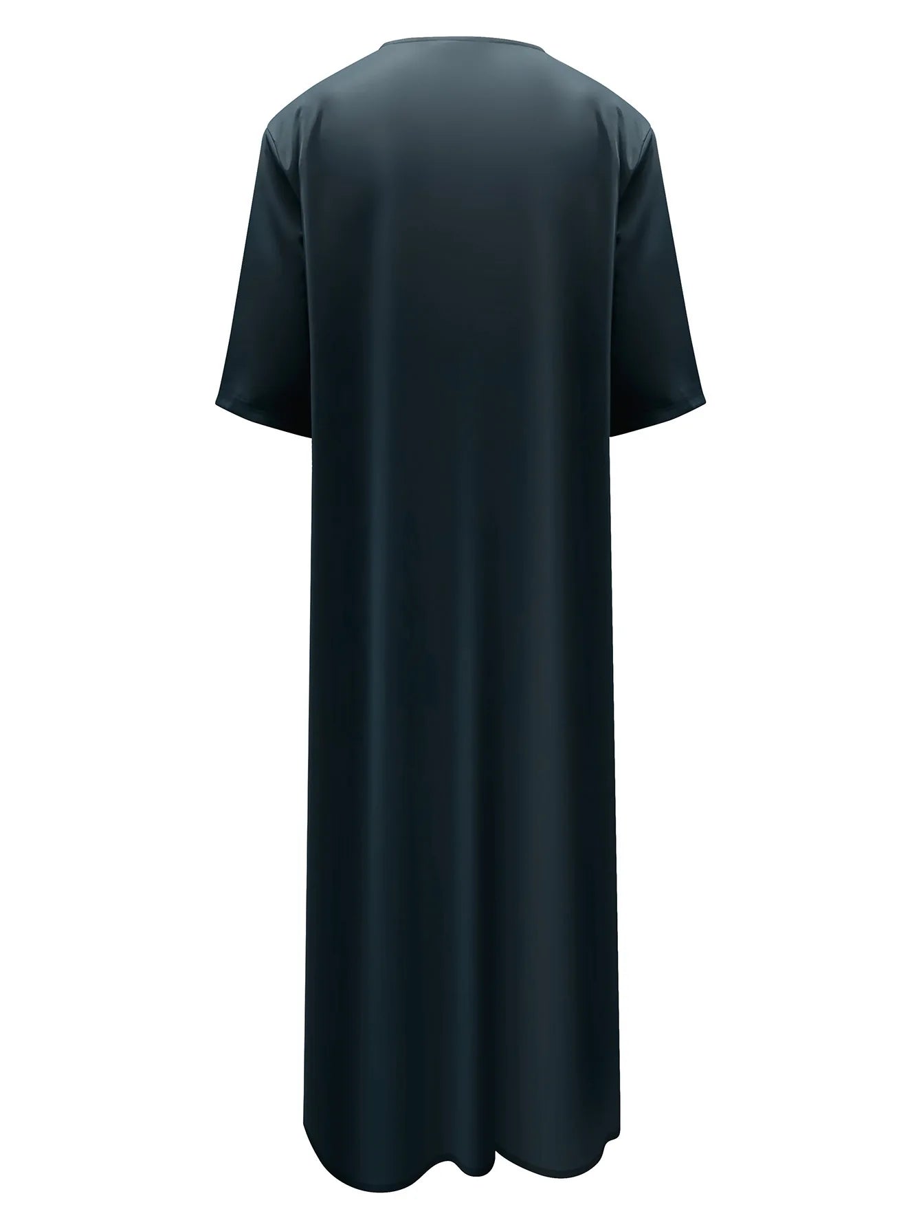 2026 New Men's Muslim Thobe Mid Long Sleeve Arab Ethnic Retro Vintage Loose Fit Islamic Robe Abaya Dubai Saudi Ramadan Eid