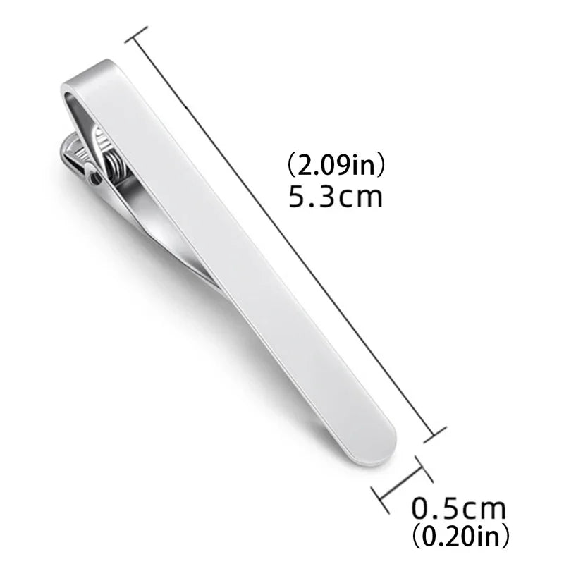 Tie Clip for Men Metal Copper Simple Bar Clasp Practical Necktie Accessories Fashion Mens Classic Tie Clips Clamp Pin Jewelry