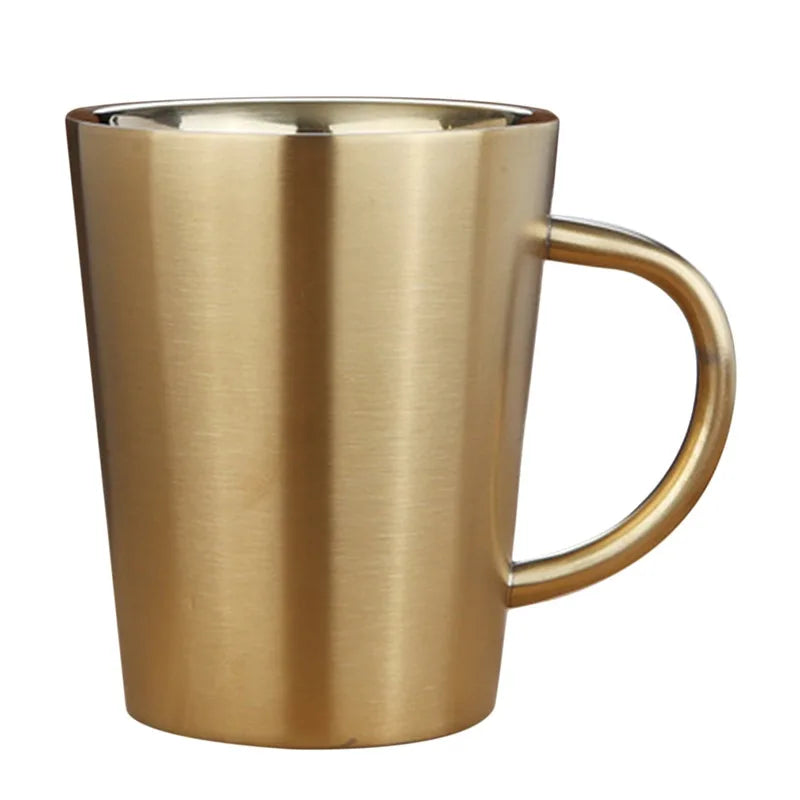 Double Wall Stainless Steel Coffee Mug with lid Portable Cup Travel Tumbler Jug Milk Tea Cups Office Water Mugs