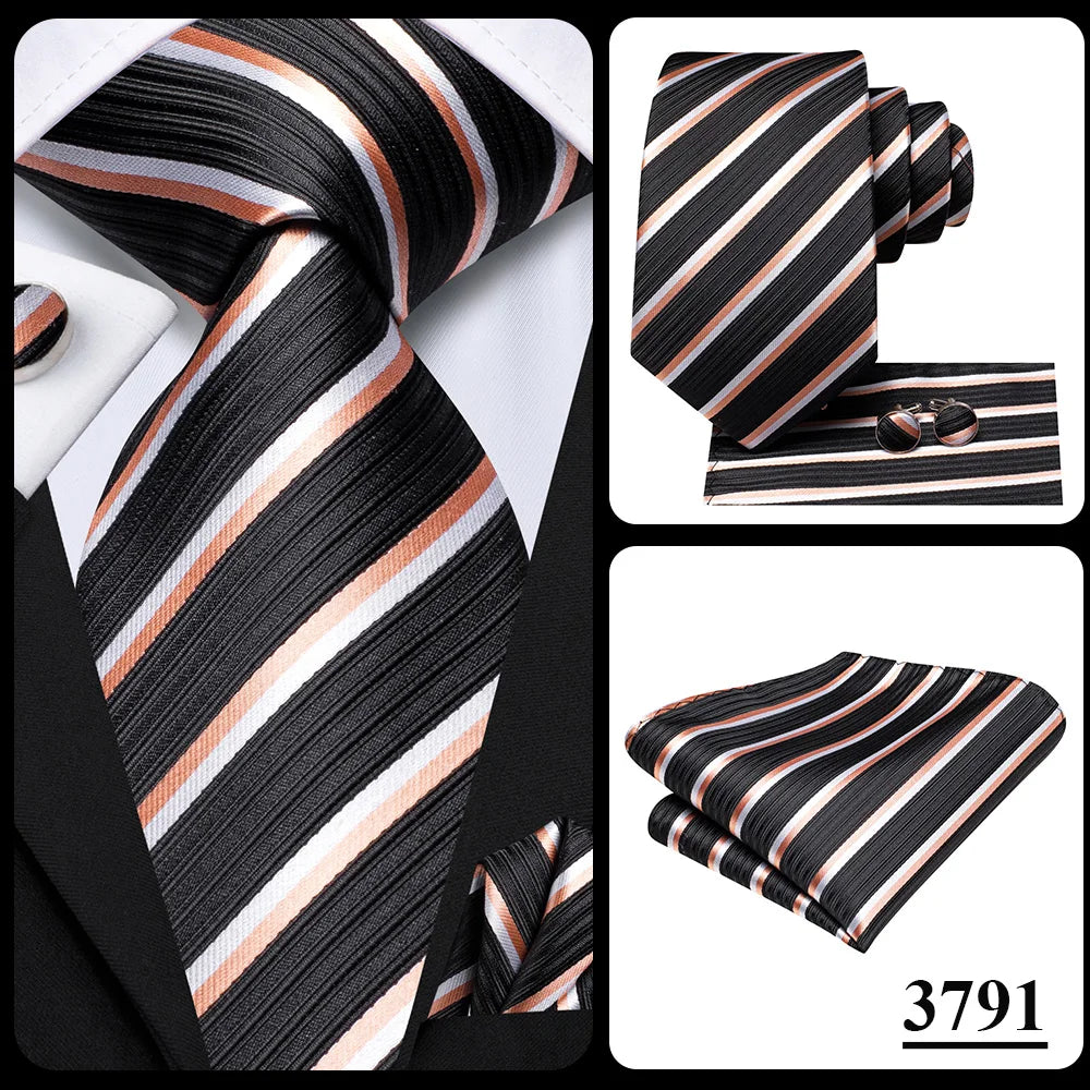 Hi-Tie Teal Green Floral Mens Fashion Necktie Handkerchief Cufflinks for Tuxedo Accessory Classic Silk Luxury Tie for Man Gift