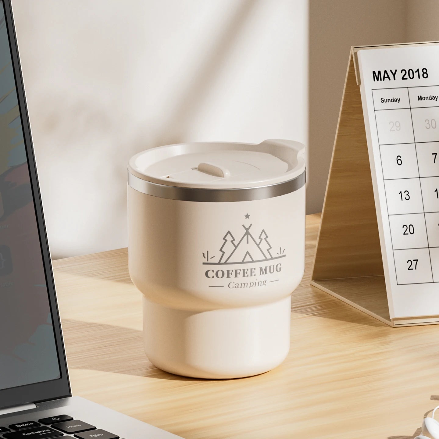 400ML Double Wall Insulated Mug 304 Stainless Steel Milk Coffee Cup Portable Sealed Cold And Hot Water Cup Tumbler With Handle
