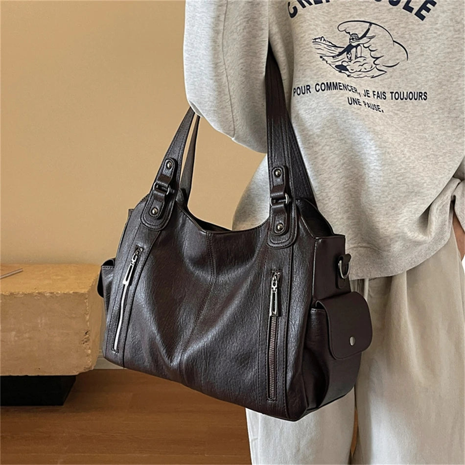 Female Handbag Large Capacity Shoulder Bags Big Stylsih Tote Bag Ladies Soft Leather Hobos Messenger Bags Women Shopper Bag Sac
