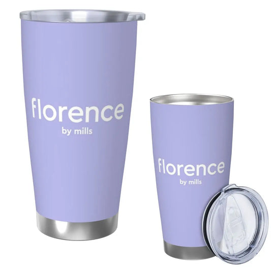 Florence By Mills Stainless Steel Tumbler Vacuum Insulated Mug Thermal Cold Cup Straw With Lid 20oz
