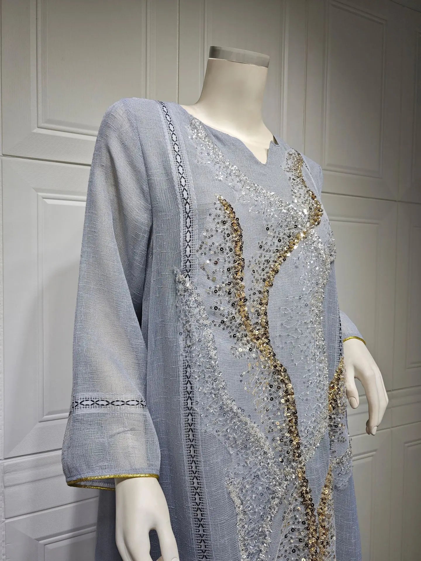 Uni Abaya Dubai Luxury Evening Dress Woman For Party Prom Modest Fashion Mesh Sequins Embroidery New in Dresses 2025