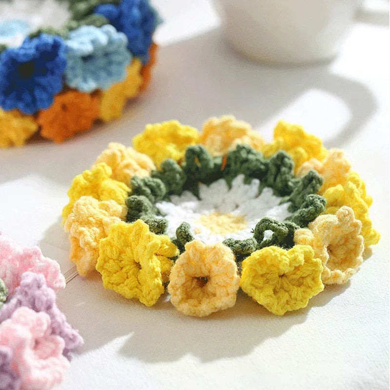 Lily of the Valley Crochet Coaster Flower Placemat Bouquet Cup Pad Coffee Mug Mat - Unique Mother's Day Gift