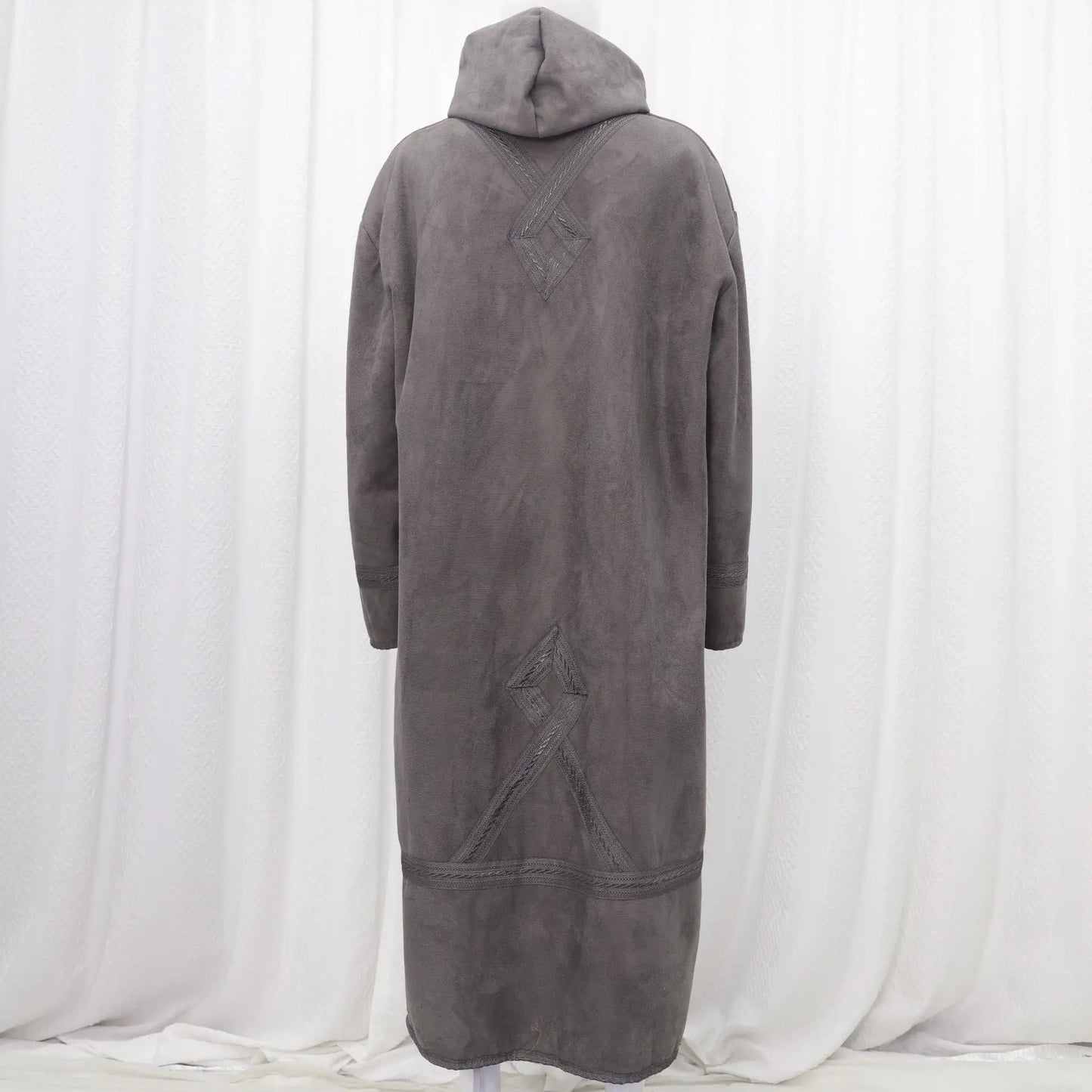 Eid Djellaba Jubba Thobe Saudi Arab Winter Thick Warm Faux Fur Men Muslim Kimono Cardigan Hooded Coat Kaftan Abaya Islam Clothes