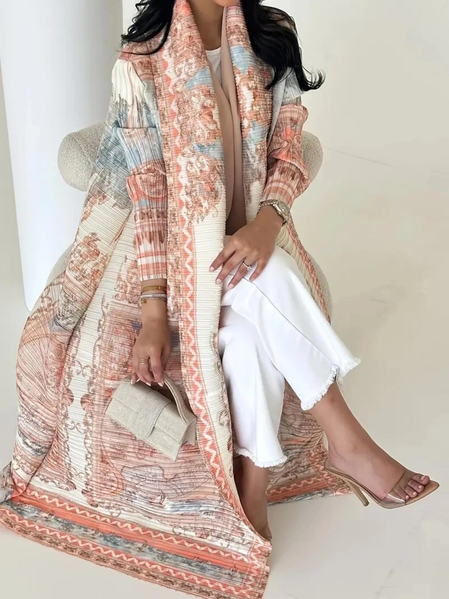 Middle Eastern Muslim Abaya Robe for Women Long Cover-Up Suitable for Ramadan Festival