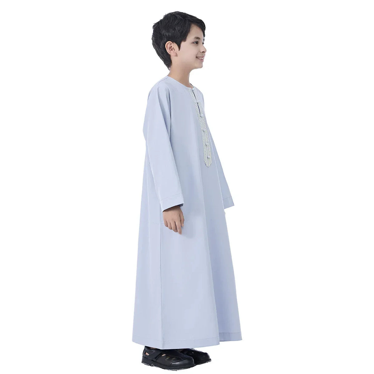 Muslim Boys Robe Gown Saudi Djellaba Pocket Arabia Abaya Kaftan Jubba Thobe Islam Eid Ramadan Djellaba Morocco Caftan Abayas