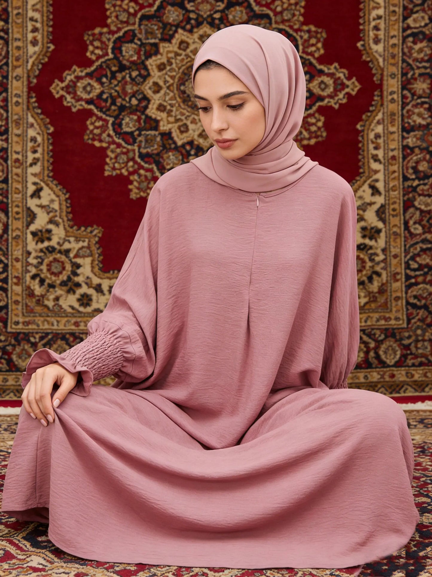 Minimalist Black Front-Zip Plain Abaya Maxi Dress Women Muslim Egyptian Kaftan Ramadan Jalabiya Islam Saudi Arabic Outfits 2025