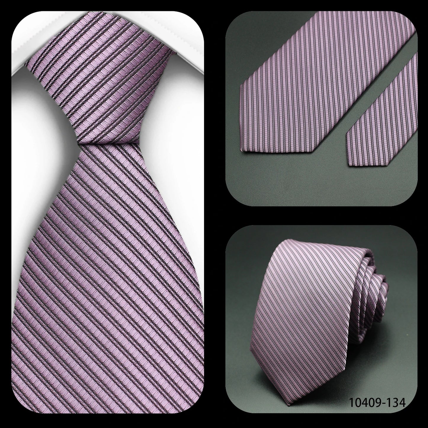 Tie Gravatas Fashion Wholesale Woven Striped Necktie Wedding Accessories Blue Man Fit Group Party Office Neck Ties