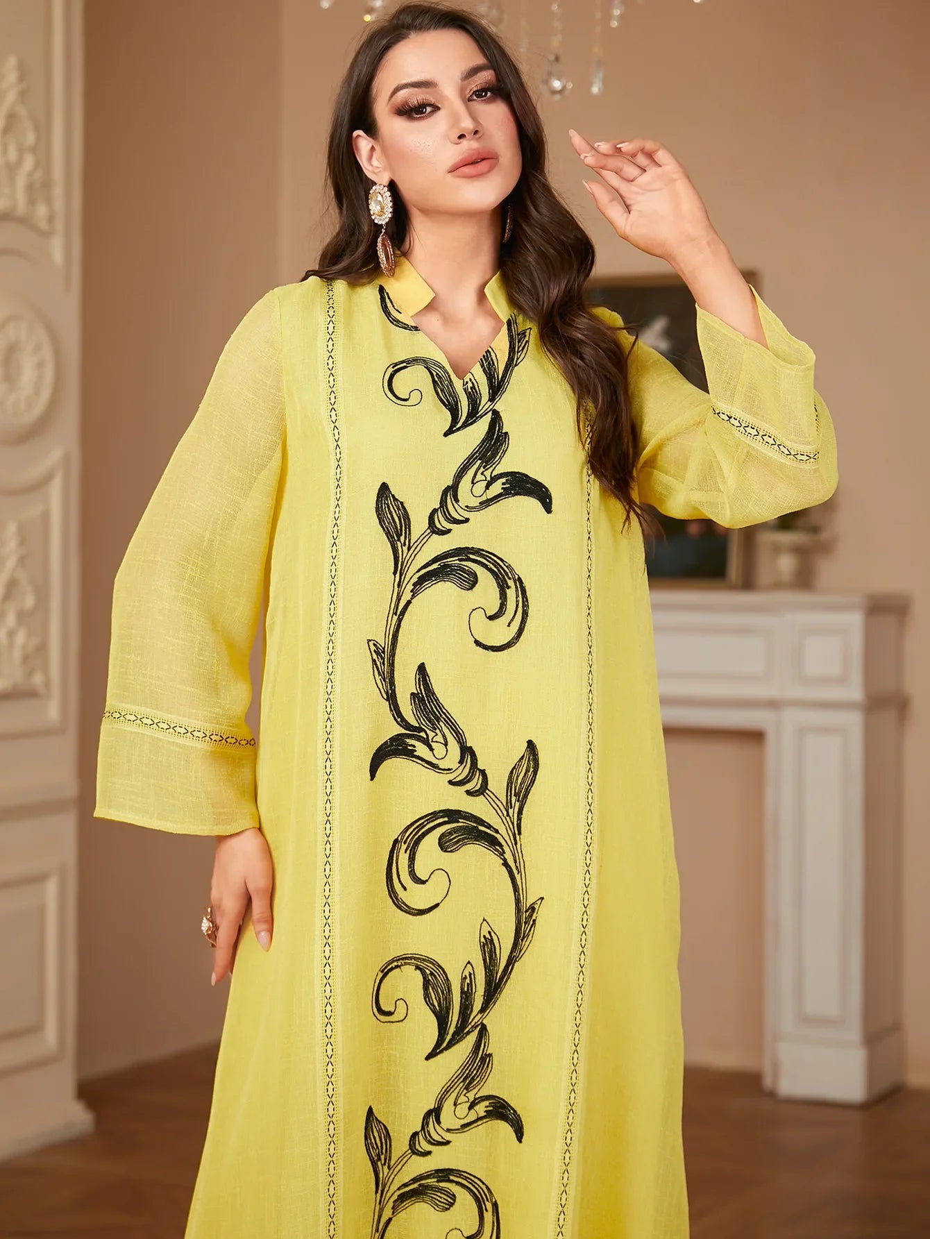 Muslim Women Embroidery Dress Patchwork Vestidos Ramadan Eid Long Robe Morocco Kaftan Dubai Abayas Party Dresses Jalabiya 2025
